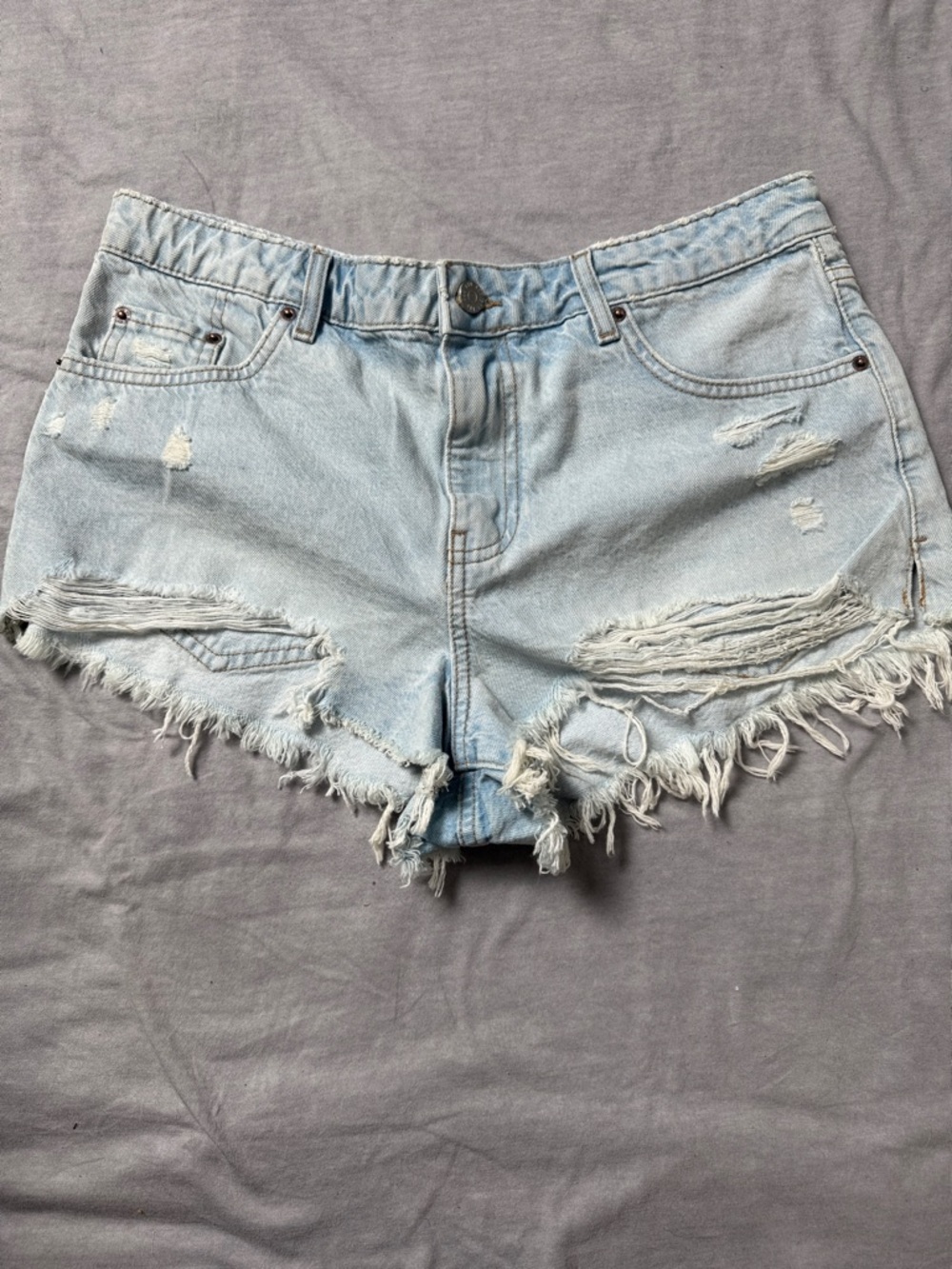 NWOT- BDG Light Blue Distressed Denim Cutoff Shorts